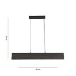 Lámpara de Colgar Lineal Tipo Madera Luz Cálida