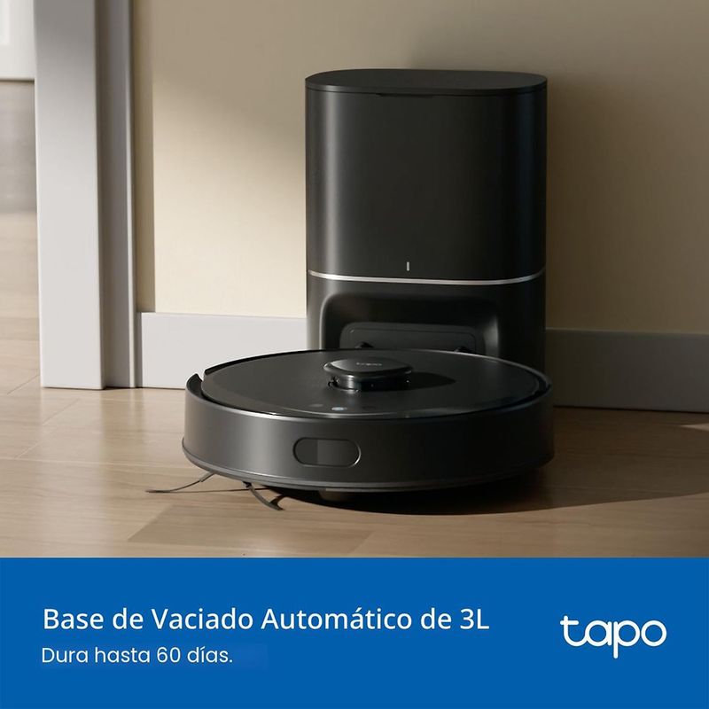 Robot Aspirador Tapo RV30 Max Plus con Estación de Vaciado Automático en Color Negro