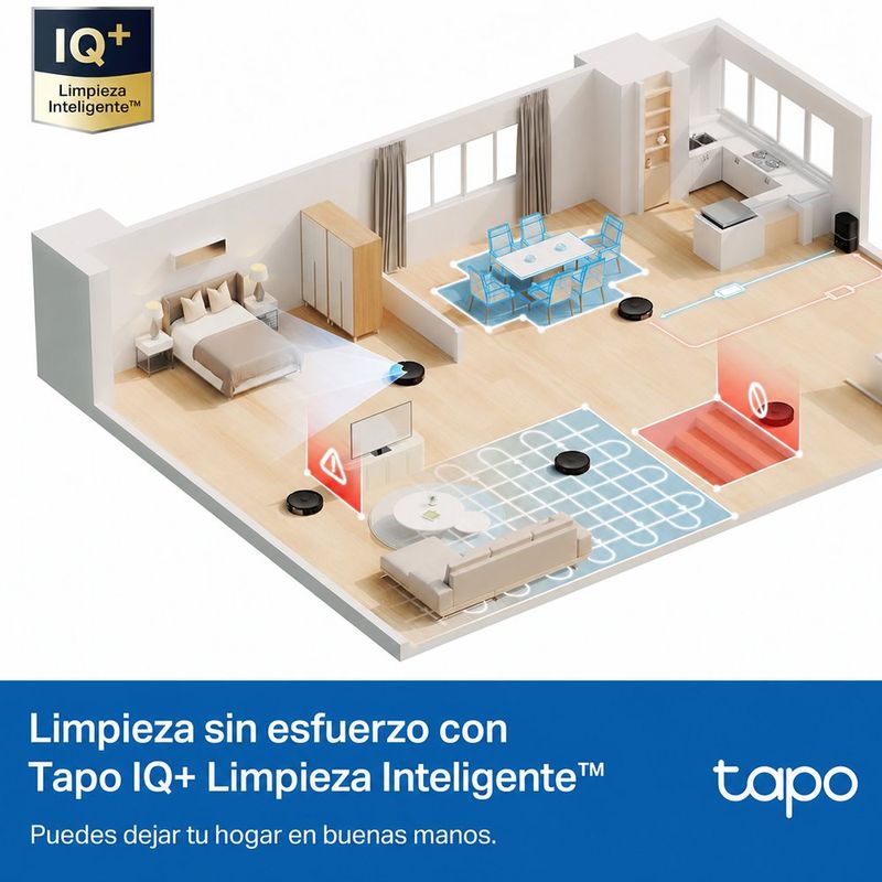 Robot Aspirador Tapo RV30 Max Plus con Estación de Vaciado Automático en Color Negro