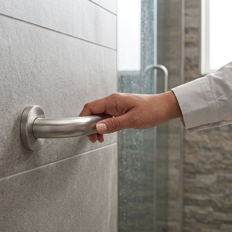 Barra de Seguridad para Baño Recta 30 cm Color Cromo