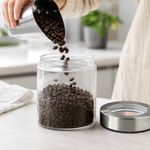 Frasco de Vidrio Apilable con Tapa Hermética para Alimentos de 900 mL Transparente