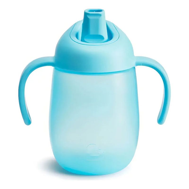 Taza Entrenadora Antifugas de 207 mL para Bebé Simple Clean con Asas Removibles Color Azul