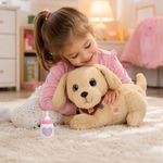 Perrita de Peluche Interactiva Cute Pet con Cachorros y Accesorios