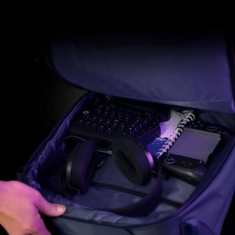 Mochila Gamer para Laptop de hasta 17 Plg con Puerto USB, USB-C y Candado TSA en Color Negro
