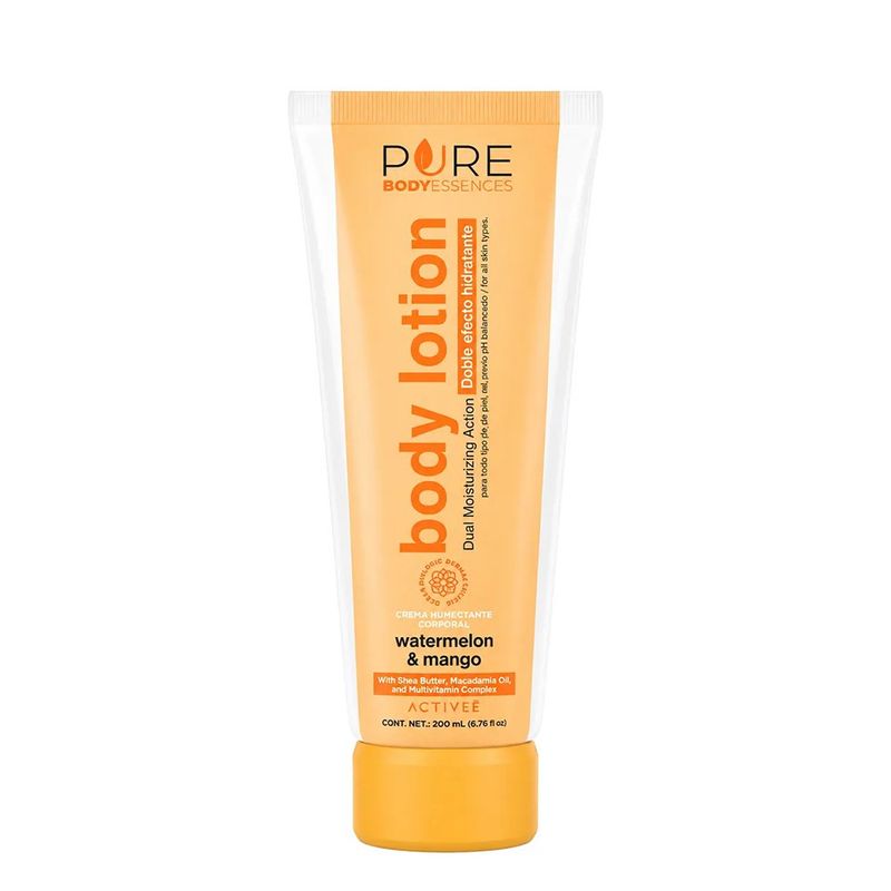 Loción Corporal Doble Hidratación Pure Body Essences Aroma Sandía & Mango 200 mL