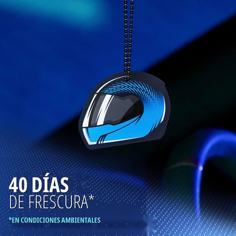 Aromatizante para Auto Colgante Madera y Cuero Diseño de Casco Lights Out Scent