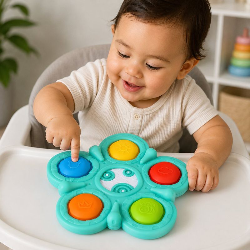 Juguete Sensorial en Forma de Flor con Botones Pop Interactivos 18 cm
