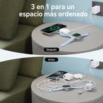 Estación de Carga Inalámbrica MagGo 3 en 1 Qi2 para iPhone, Apple Watch y AirPods en Color Verde Pastel