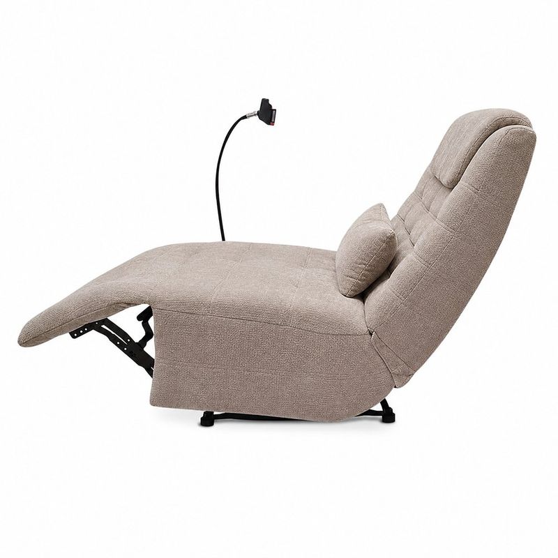 Sillón Reclinable Color Taupe con Soporte para Teléfono 82 x 95 x 96 Cm