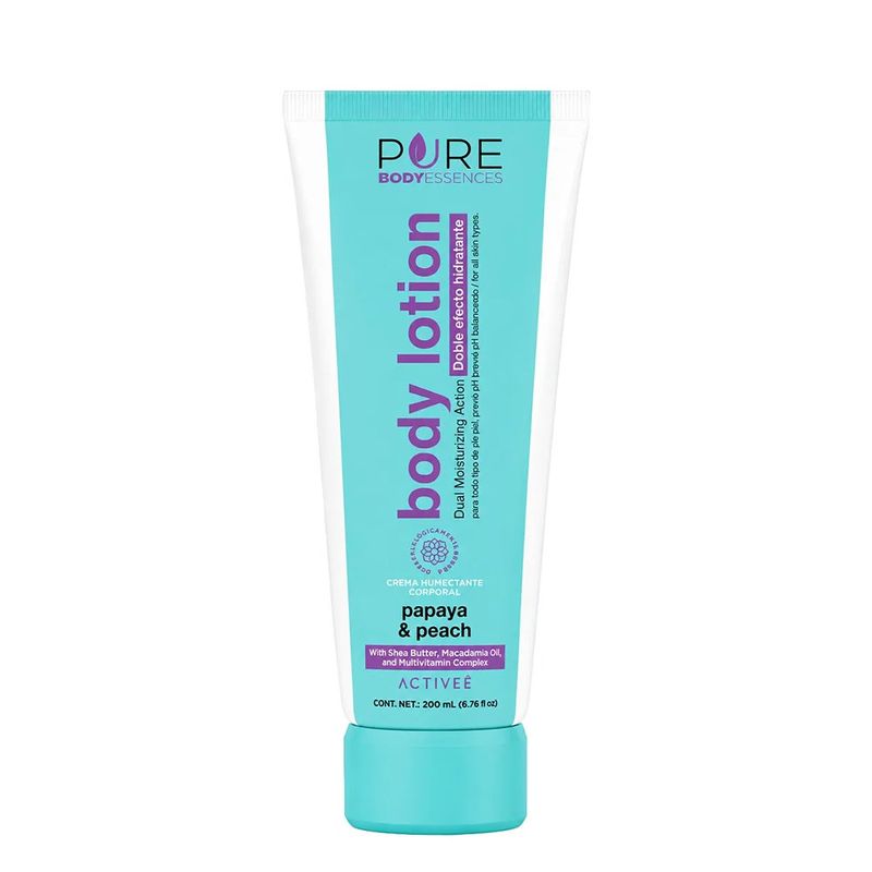 Loción Corporal Pure Body Essences Doble Hidratación Papaya & Melocotón 200 mL