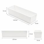 Caja Organizadora para Gaveta 22 Cm Color Blanco