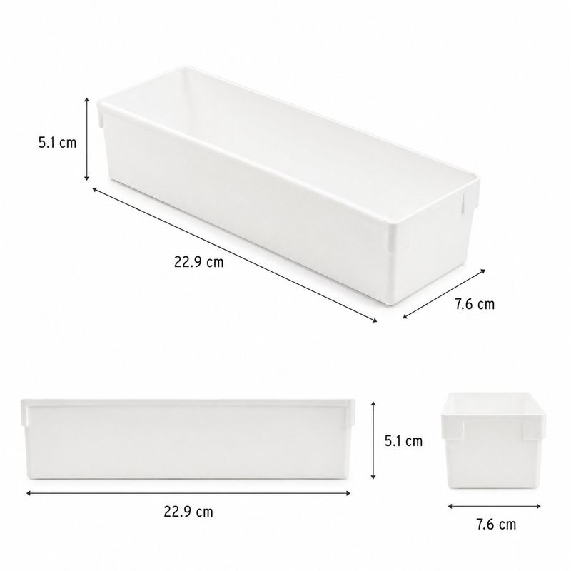 Caja Organizadora para Gaveta 22 Cm Color Blanco