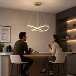 Lámpara de Colgar LED CCT Diseño Tipo Nudo Color Dorado