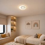 Plafón LED Infantil con Diseño de Corazón con Luz Integrada en Color Blanco
