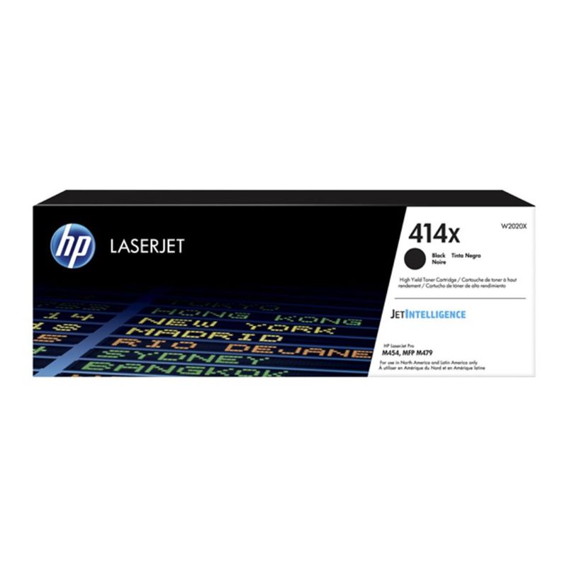 Cartucho de Tóner 414X Alto Rendimiento Original para LaserJet Pro M454 M479 Color Negro