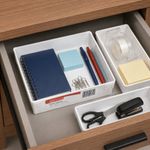 Organizador para Gaveta de Plástico Blanco de 22.9x15.2 Cm