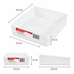Organizador para Gaveta de Plástico Blanco de 22.9x15.2 Cm