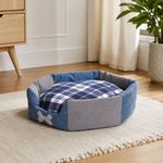 Cama para Perro Tipo Nido Azul Talla S 20x19 Plg