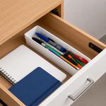 Organizador para Gaveta de Plástico Blanco Angosto de 38.1x7.6 Cm