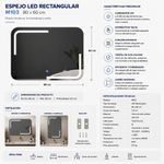 Espejo LED Rectangular M103 80 x 60 cm
