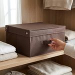 Caja Organizadora con Tapa de Tela 41x35x20 Cm - Varios Colores