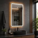 Espejo Rectangular con Luz LED e Iluminación Táctil de 120x60 Cm