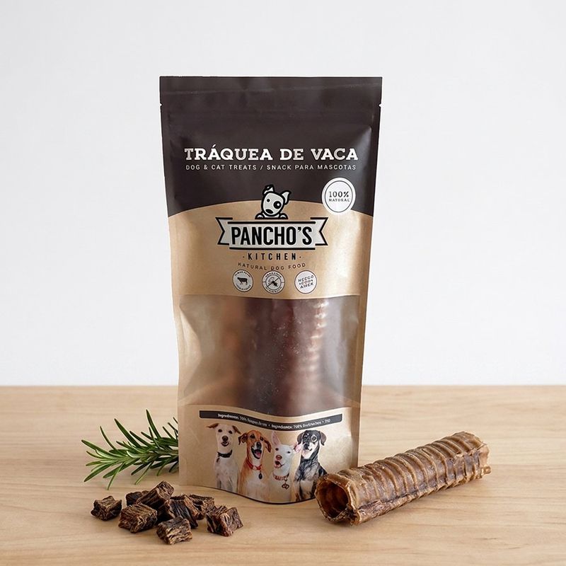Snack Deshidratado para Perro Tráquea de Vaca Bolsa de 78 g