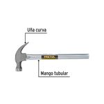 Martillo de Uña Recta 16 Oz con Mango Tubular