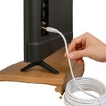 Cable Coaxial RG6 de 1.8 Metros en Color Blanco