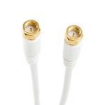 Cable Coaxial RG6 de 1.8 Metros en Color Blanco