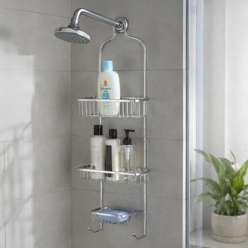 Organizador para Ducha 3 Niveles de Metal Cromado