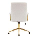 Silla de Oficina Estilo Ejecutivo Elegance Color Beige y Dorado