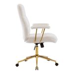 Silla de Oficina Estilo Ejecutivo Elegance Color Beige y Dorado