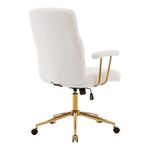 Silla de Oficina Estilo Ejecutivo Elegance Color Beige y Dorado