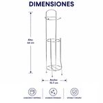 Porta Papel Higiénico de Piso Cromado con Porta Rollos