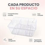 Organizador de Cosméticos 8 Divisiones Color Transparente