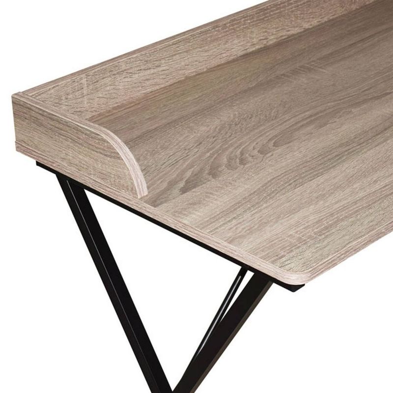 Escritorio para Computadora Compacto Marrón Canela y Negro 9.9 × 50 × 79 cm