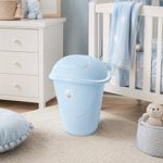 Cesta para Ropa Infantil con Tapa de 5 Litros Color Celeste
