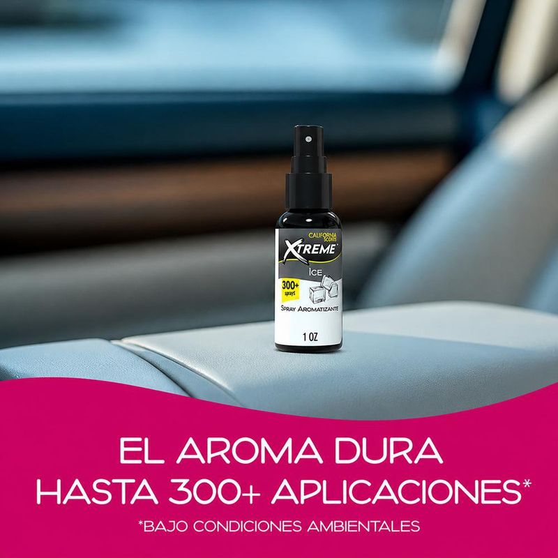 Aromatizante para Auto en Spray con 300+ Aplicaciones Aroma Hielo 1 Oz