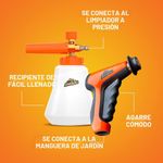 Espumadora 2 en 1 para Lavado de Auto Compatible con Manguera e Hidrolavadora