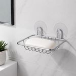 Jabonera de Succión para Baño Cromada sin Perforaciones
