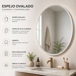 Espejo Ovalado Biselado 50 x 70 cm