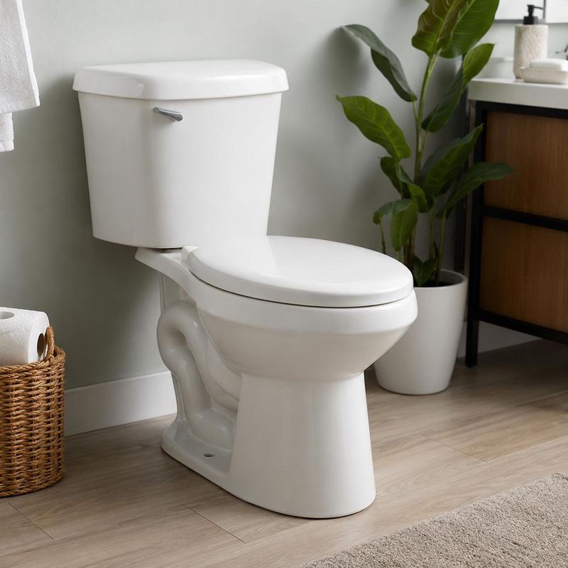 Sanitario de 2 Piezas Elongado Imperial para Baño Color Blanco