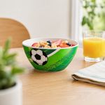 Plato Hondo de Melamina 14.2 Cm con Diseño Mundial Balón de Fútbol