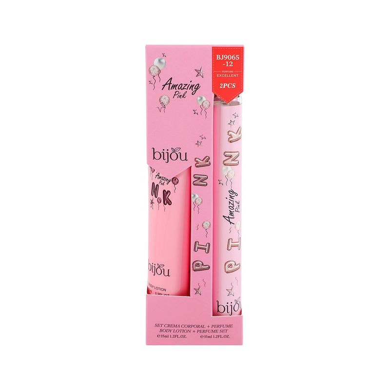 Set de Crema Corporal + Perfume Amazing Girl Pink 35 mL
