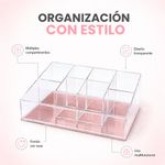 Caja Organizadora para Cosméticos de Acrílico Color Rosado