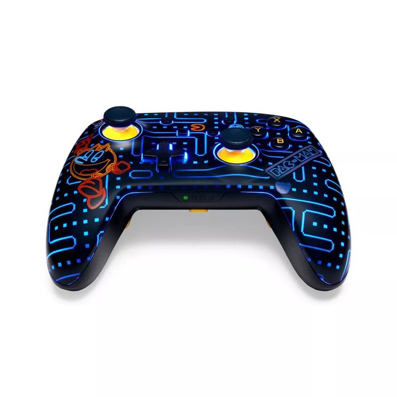 Control Inalámbrico para Nintendo Switch con Iluminación LED Diseño Pac-Man Retro