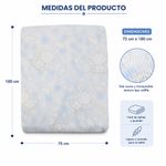 Frazada Waffle para Bebé Diseño Elefante Celeste 75x100 Cm