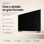 Televisor Smart de 85" Xiaomi S Mini LED 2026 Color Negro