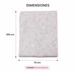 Frazada Waffle para Bebé con Diseño Elefante Rosado 75x100 Cm
